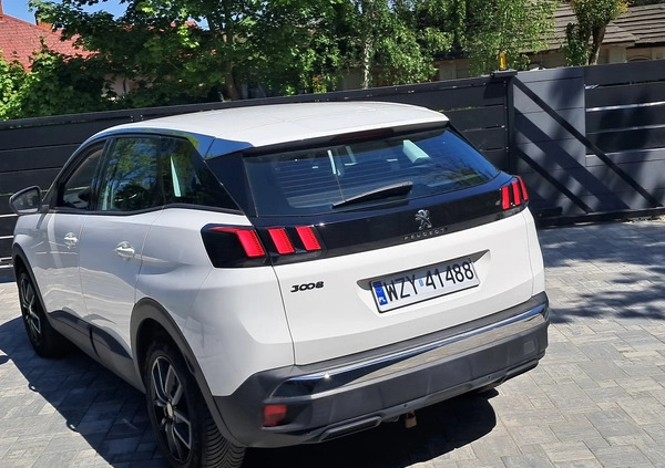 Peugeot 3008 cena 68900 przebieg: 164000, rok produkcji 2018 z Żyrardów małe 326